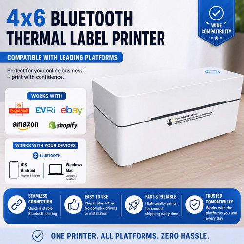 Thermal label printer - label, white